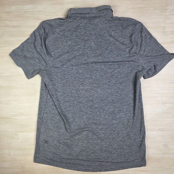 Lululemon Performance Polo Men’s Size Large Gray Knit Tech Short Sleeve Golf - Picture 3 of 6